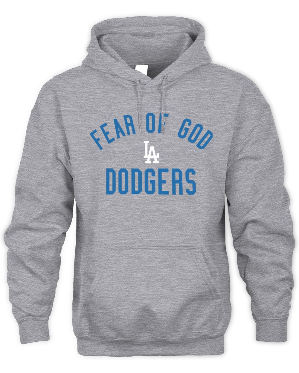 Men's Los Angeles Dodgers Fear of God x MLB Heather Gray 90's Fit Official Hoodie