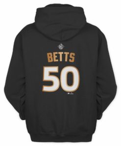 Los Angeles Dodgers 2025 Mookie Betts Back Name Number 50 Champions Hoodie
