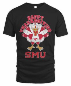 SMU Mustangs Happy Thanksgiving Turkey T-Shirt