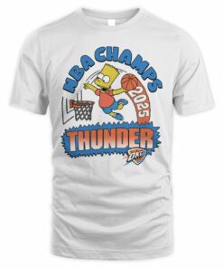 The Simpsons Bart x Thunder 2025 NBA Champs T-Shirt