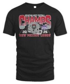 New Mexico Lobos Helmet 2025 Mountain West Football Champs T-Shirt