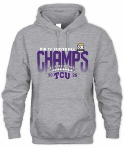TCU Horned Frogs Big 12 Champs 2025 Official Championship Football Hoodie