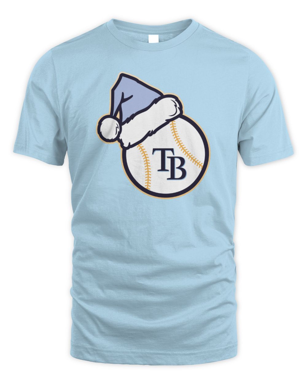 Tampa Bay Rays Santa Hat Baseball Holiday T-Shirt