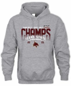 Texas State Bobcats 2025 Sun Belt Champs SBC Graphic Hoodie