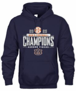 SEC Football Champions 2025 Auburn Tigers Logo Hoodie