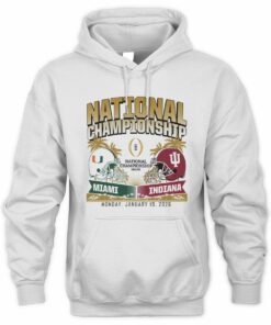 Indiana Hoosiers & Miami Hurricanes CFP National Championship Matchup Sweatshirt Hoodie