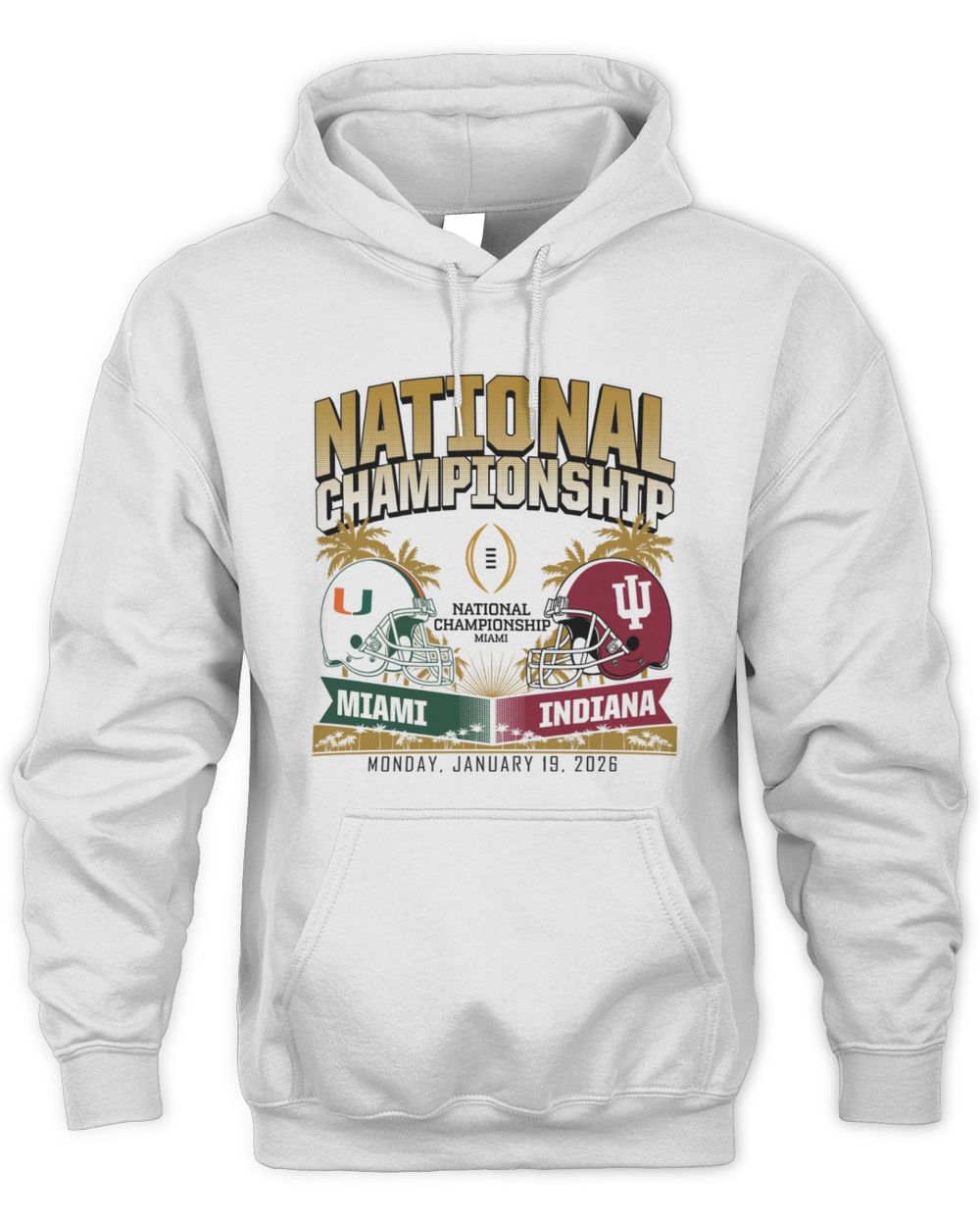 Indiana Hoosiers & Miami Hurricanes CFP National Championship Matchup Sweatshirt Hoodie