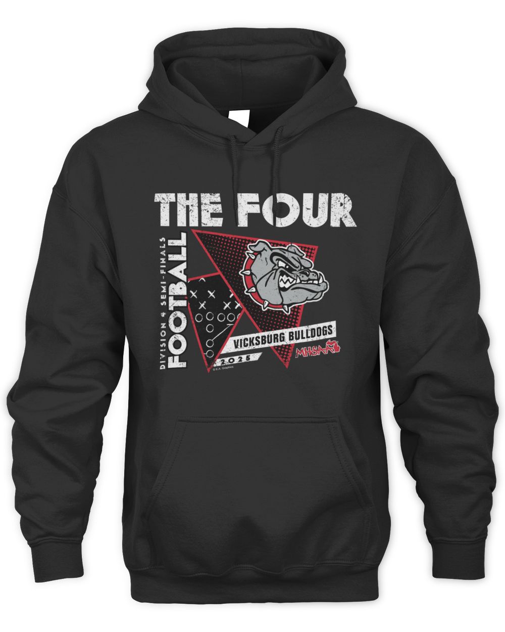 2025 MHSAA The Four Division 4 Vicksburg Bulldogs Hoodie