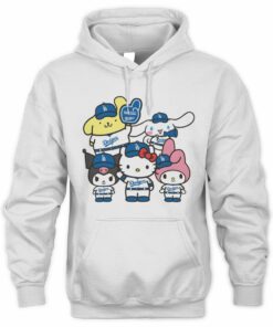 Hello Kitty Dodgers Squad Baseball Fan Collector Hoodie