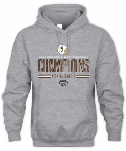 Wyoming Cowboys Helmet 2025 Mountain West Conference Champions Hoodie