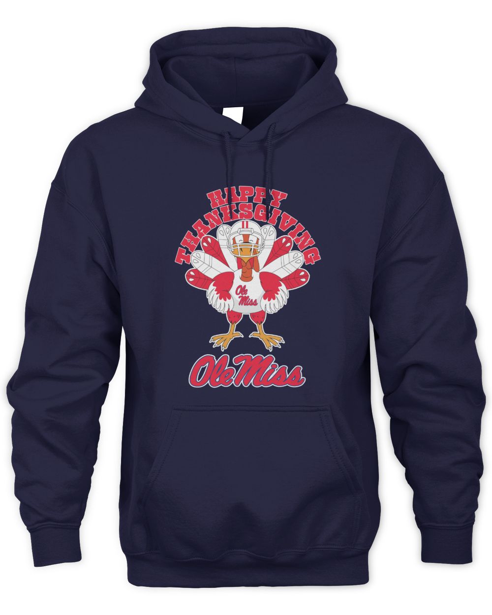 Ole Miss Rebels Turkey Helmet Happy Thanksgiving Hoodie