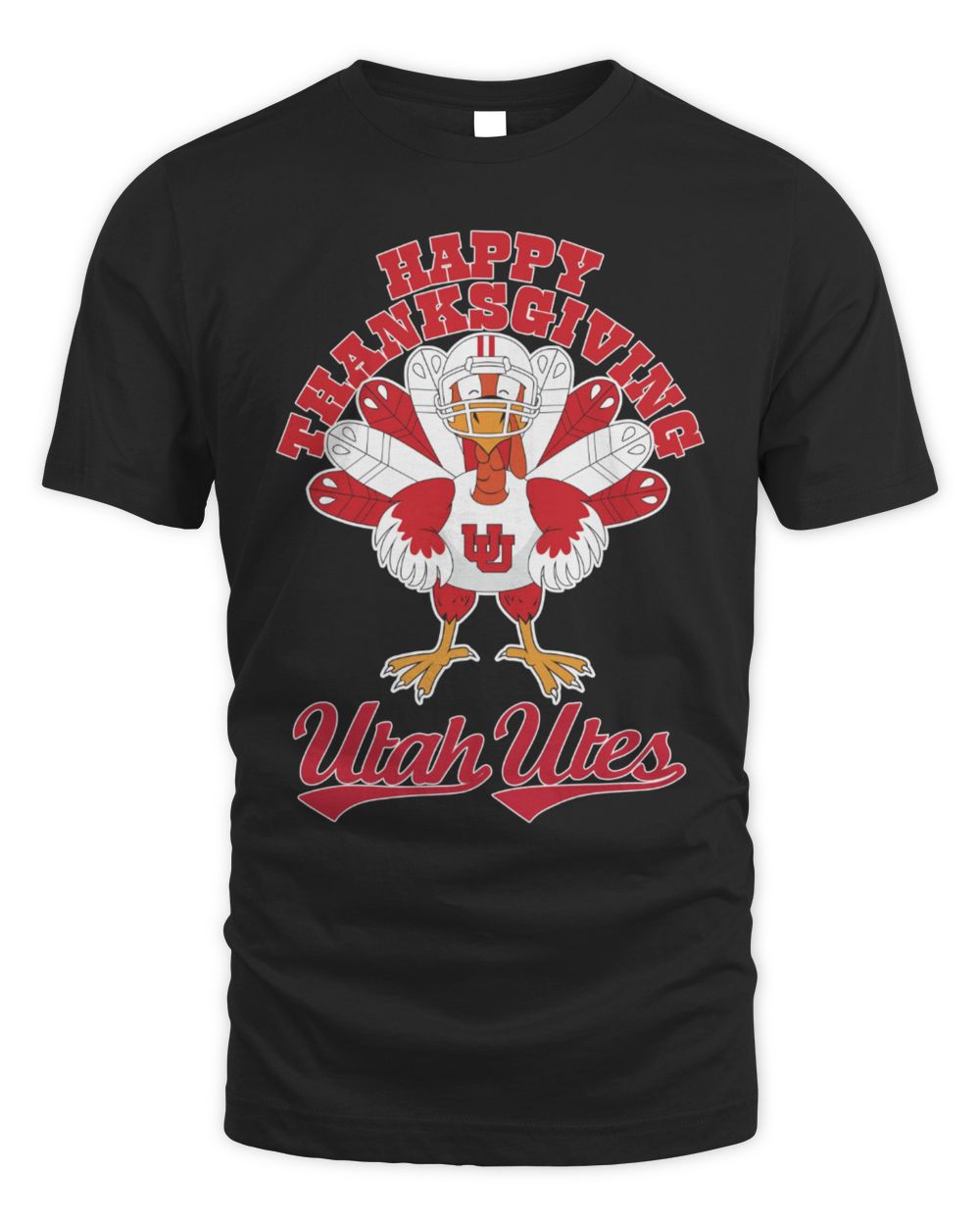 Utah Utes Happy Thanksgiving Turkey T-Shirt