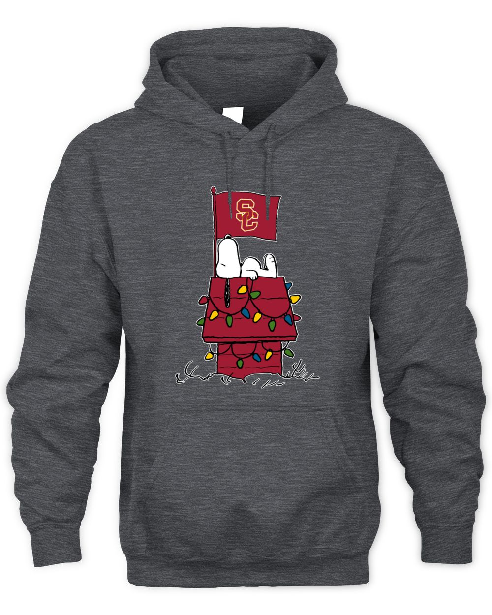 USC Trojans Snoopy House Christmas Lights Hoodie