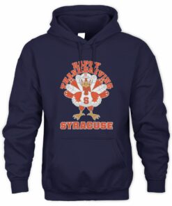 Syracuse Orange Turkey Helmet Happy Thanksgiving Hoodie