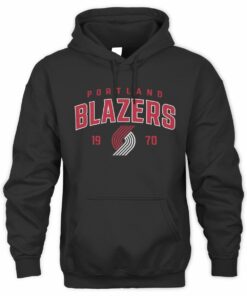 NBA Shop Portland Trail Blazers Rebel Logo Black Official Hoodie