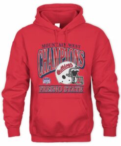 Fresno State Bulldogs Football Helmet Vintage 2025 Mountain West Champs Hoodie