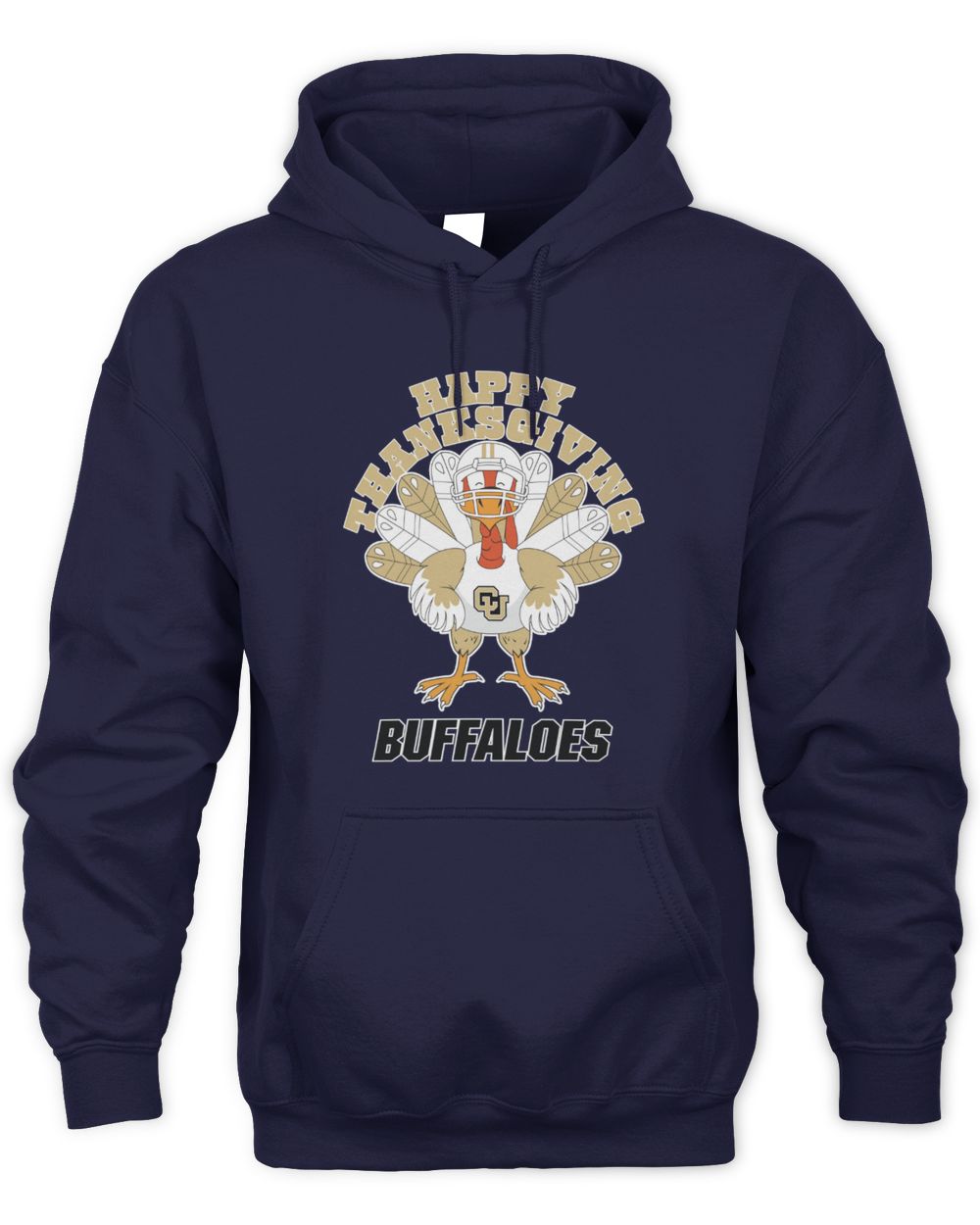 Colorado Buffaloes Turkey Helmet Happy Thanksgiving Hoodie