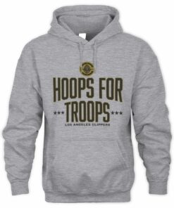 Hoops For Troops los angeles Clippers Team Spirit Basketball Hoodie