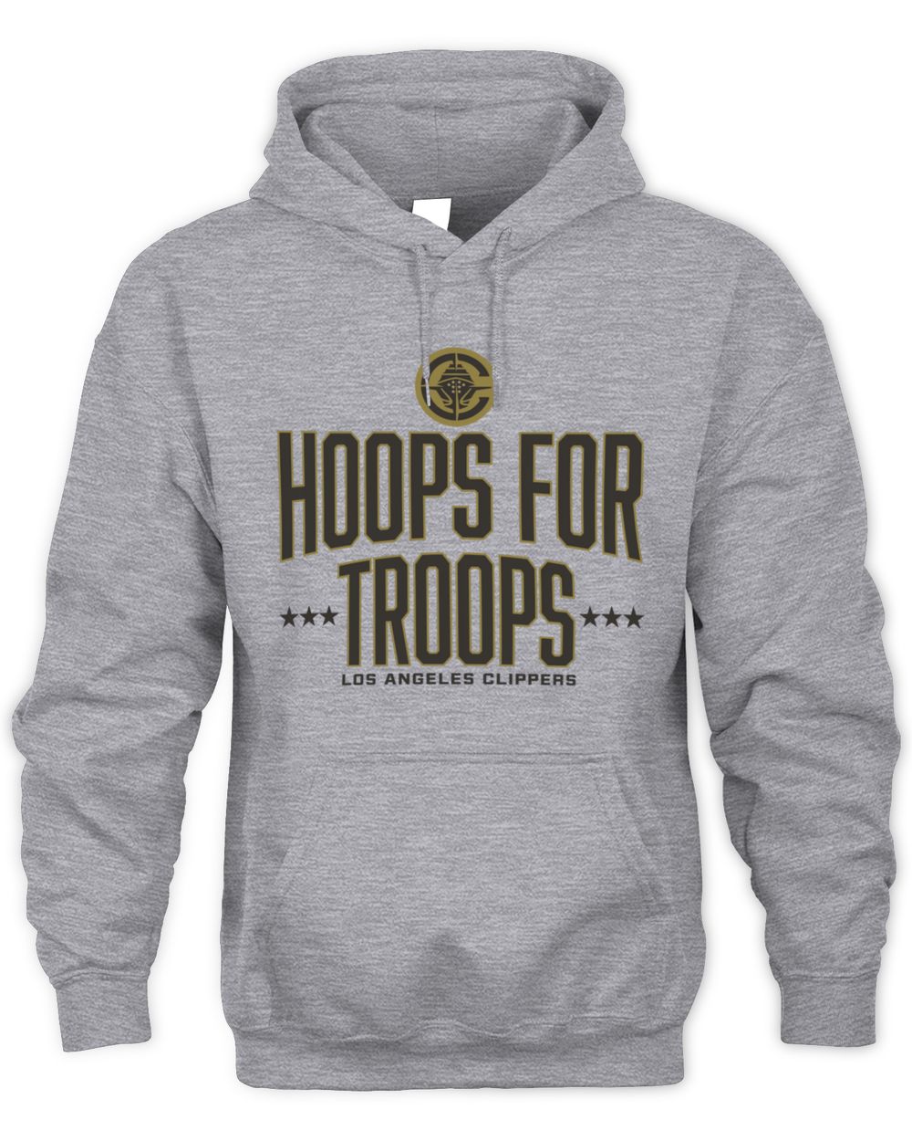 Hoops For Troops los angeles Clippers Team Spirit Basketball Hoodie