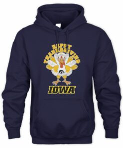 Iowa Hawkeyes  Turkey Helmet Happy Thanksgiving Hoodie
