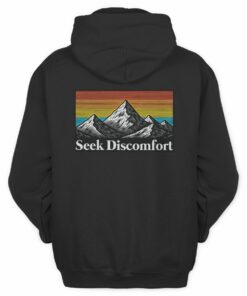 Seek Discomfort Merch Climb High Black Hoodie