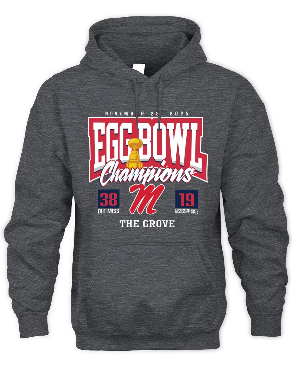 Ole Miss Rebels vs. Mississippi State Bulldogs 2025 Egg Bowl Champions Score Sweatshirt Hoodie