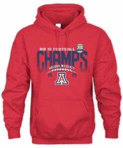Arizona Wildcats Big 12 Champs 2025 Official Championship Football Hoodie