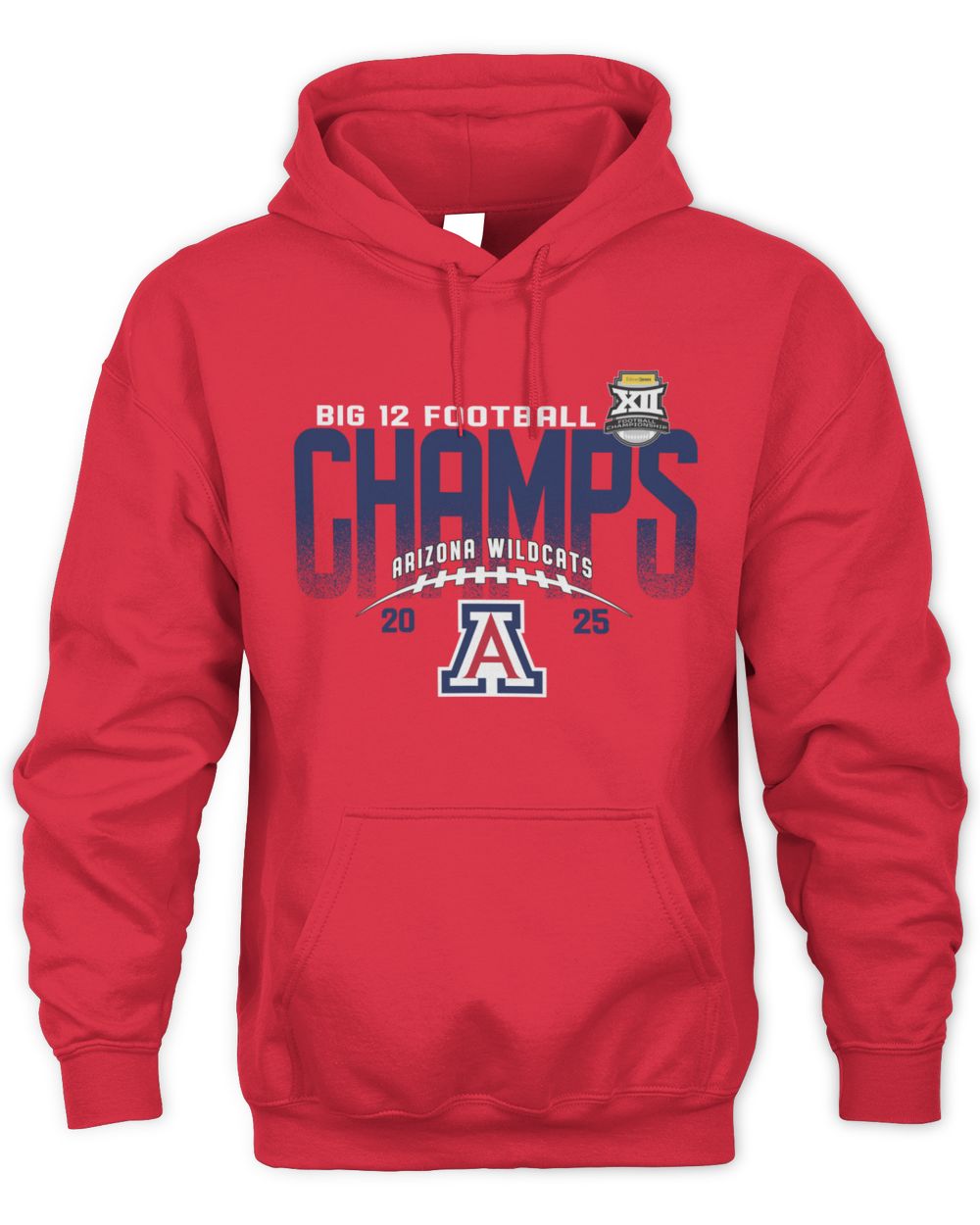 Arizona Wildcats Big 12 Champs 2025 Official Championship Football Hoodie