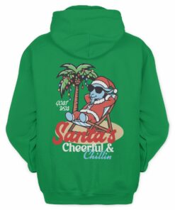 GOAT USA Shop Santa Relaxing Christmas Palm Tree Holiday Hoodie