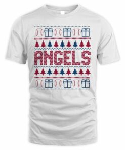 Los Angeles Angels Baseball Christmas Ugly Sweater T-Shirt