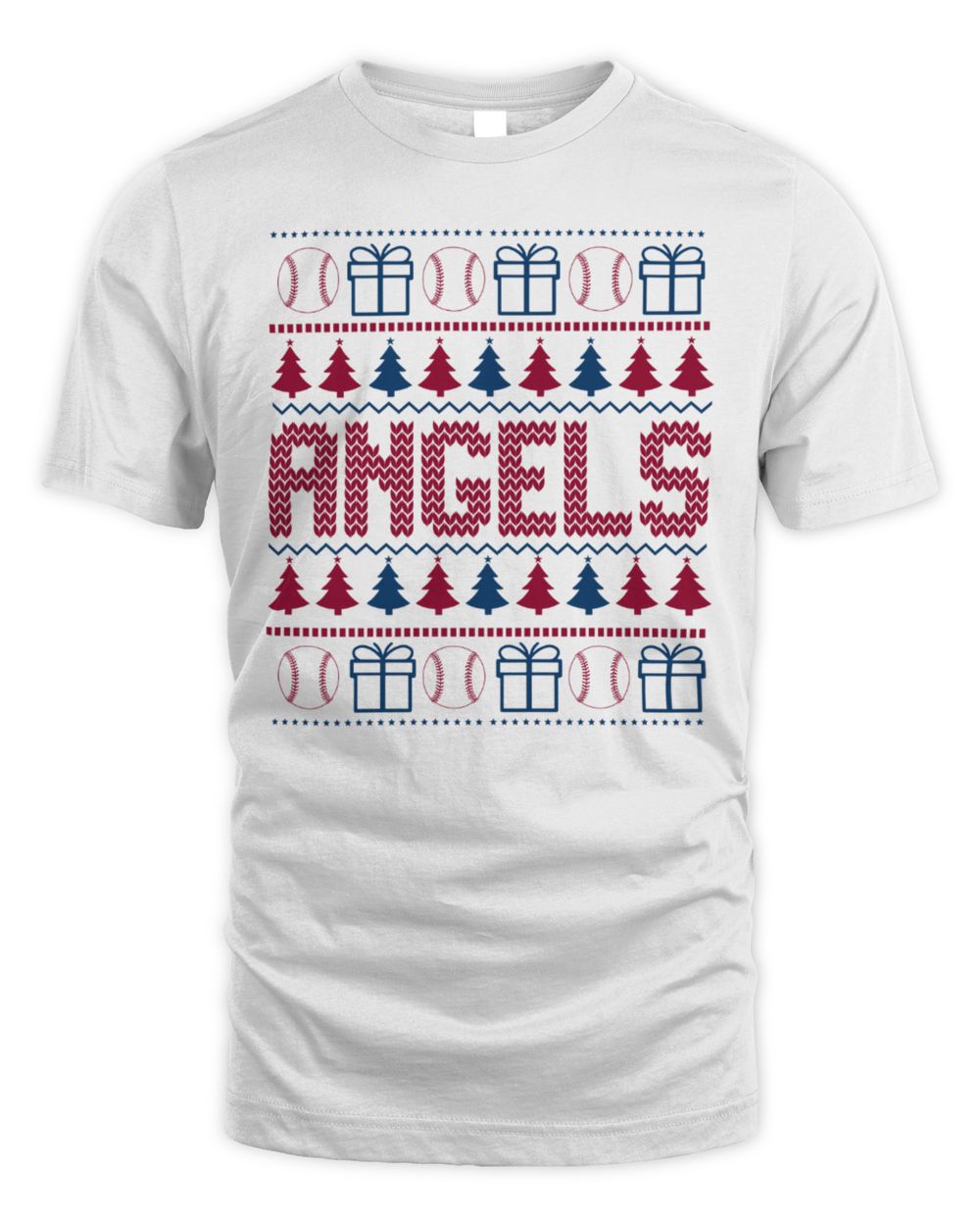 Los Angeles Angels Baseball Christmas Ugly Sweater T-Shirt