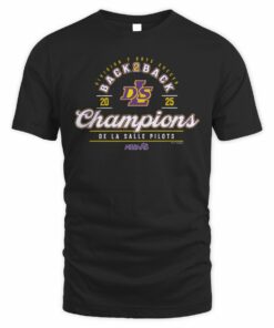 2025 MHSAA Boys Soccer D2 Back2Back Champions De La Salle Pilots T-Shirt