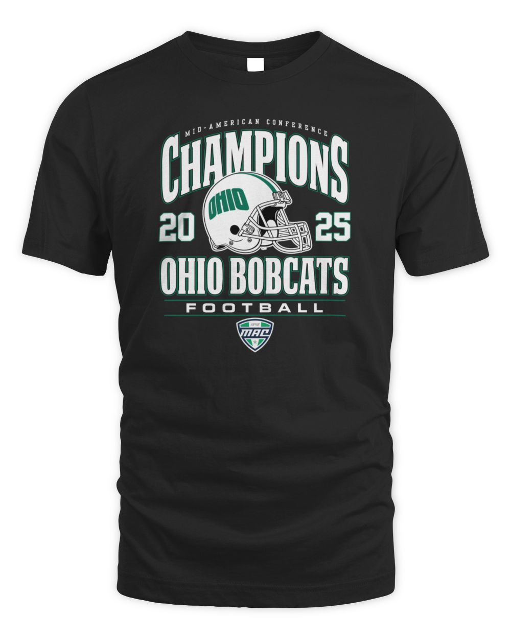 Ohio Bobcats Helmet 2025 MAC Football Champions T-Shirt