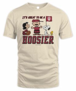 Peanuts Gang IU Flag It’s Great To Be A Hoosier Shirt