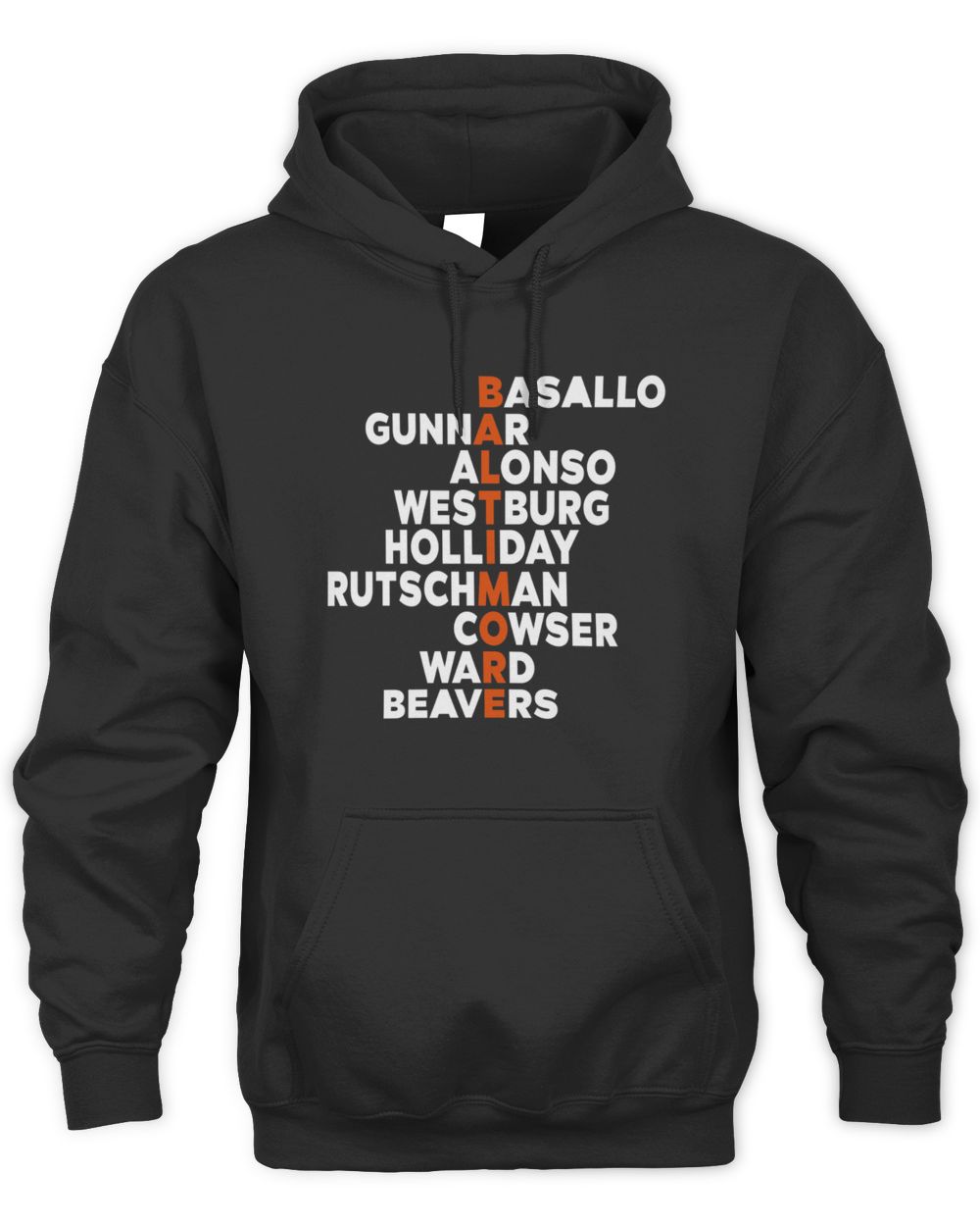 Baltimore Baseball Names 2026 Black Official Hoodie