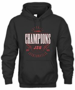 Official Jacksonville State Gamecocks Conference USA 2025 Champions Graphic Hoodie