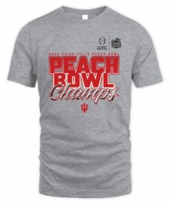 Indiana Hoosiers adidas Youth College Football Playoff 2026 Peach Bowl Champions Locker Room T-Shirt