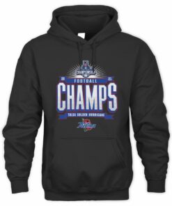 American Athletic Conference Football Champions 2025  Tulsa Golden Hurricane Hoodie