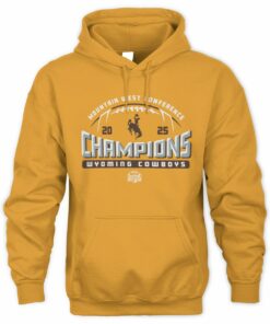 Official Wyoming Cowboys 2025 Mountain West Champs Logo Hoodie