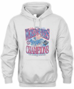 Los Angeles Dodgers 2025 Champions Baseball Fireworks Hoodie
