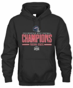 Fresno State Bulldogs Helmet 2025 Mountain West Conference Champions Hoodie