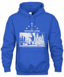 Knocked Loose Merch Knocked Loose Blinding Faith Royal Tee Hoodie