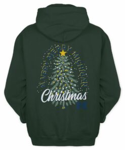 Merry Christmas Michigan Wolverines Very Merry Holiday Tree Logo Hoodie