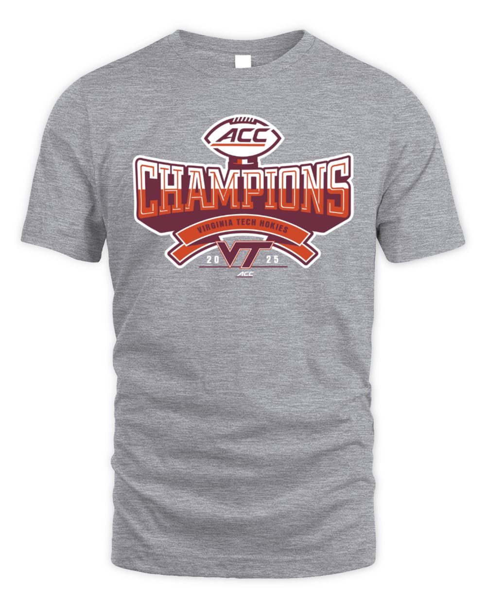 Virginia Tech Hokies 2025 ACC College Football Champion Team T-Shirt