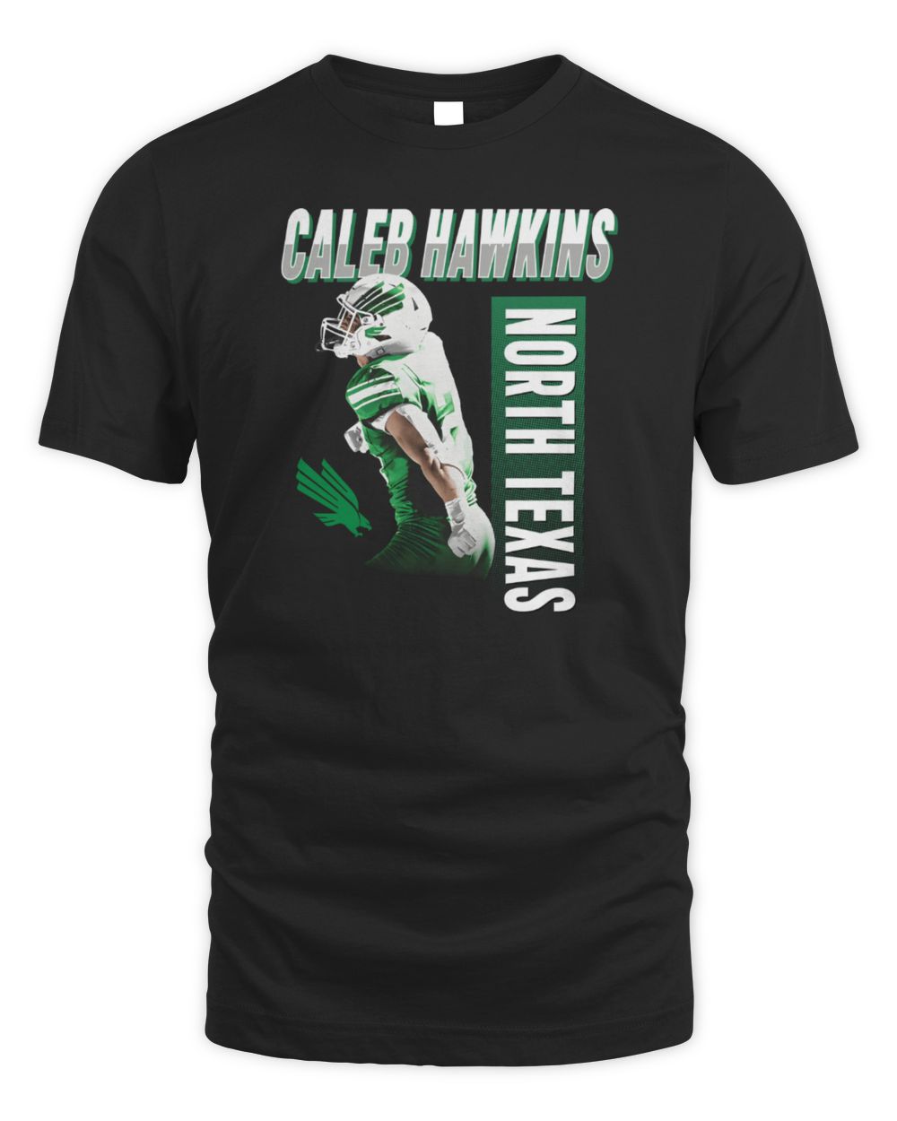 Caleb Hawkins North Texas Illustrated Football Tee