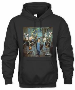 Oasis Merch Supersonic Vintage Artwork Black Official Hoodie