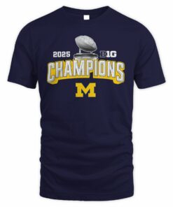 Michigan Wolverines 2025 Big Ten Football Champions Game Trophy T-Shirt