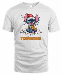 Tennessee Volunteers Cute Stitch Christmas Lights NCAA T-Shirt