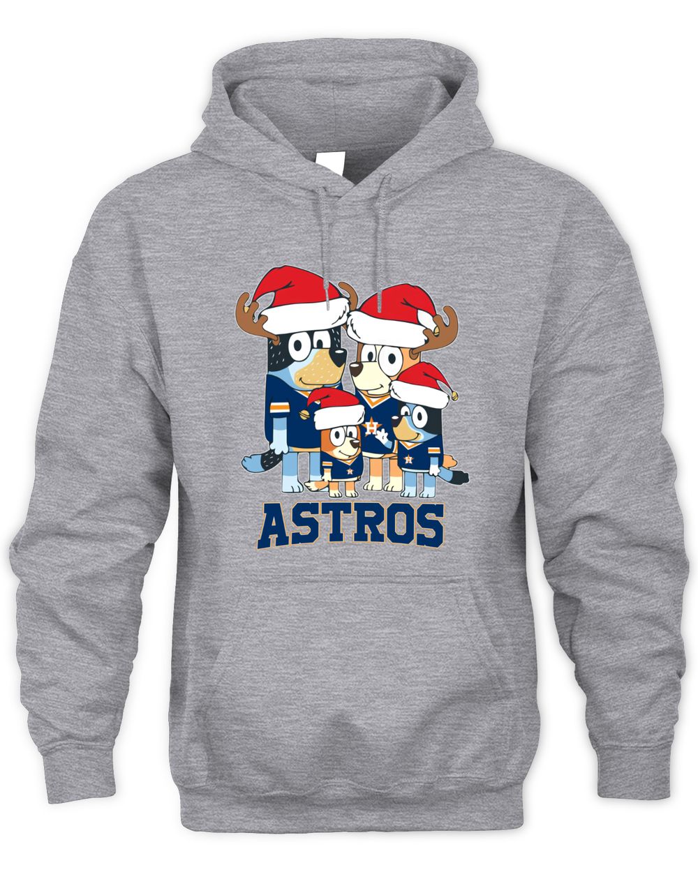 Houston Astros Family Christmas Santa Hat Cute Baseball Hoodie