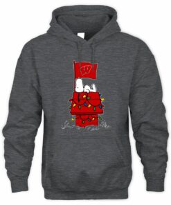Wisconsin Badgers Snoopy House Christmas Lights Hoodie